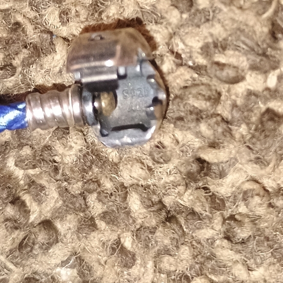 Pandora Braided Leather Blue (Stamped ALE S925) - Picture 5 of 8